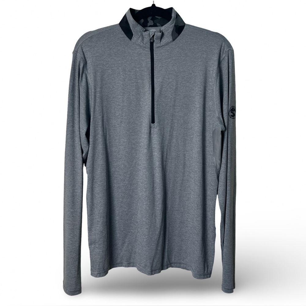 Greyson – Men’s Brri Cooling ¼ Zip Pullover Gray Camo Collar – Sz. M